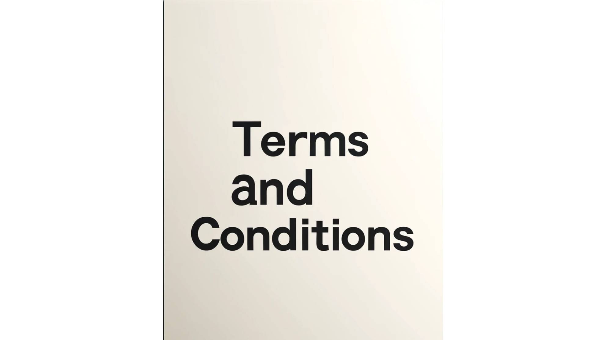 Terms & Conditions